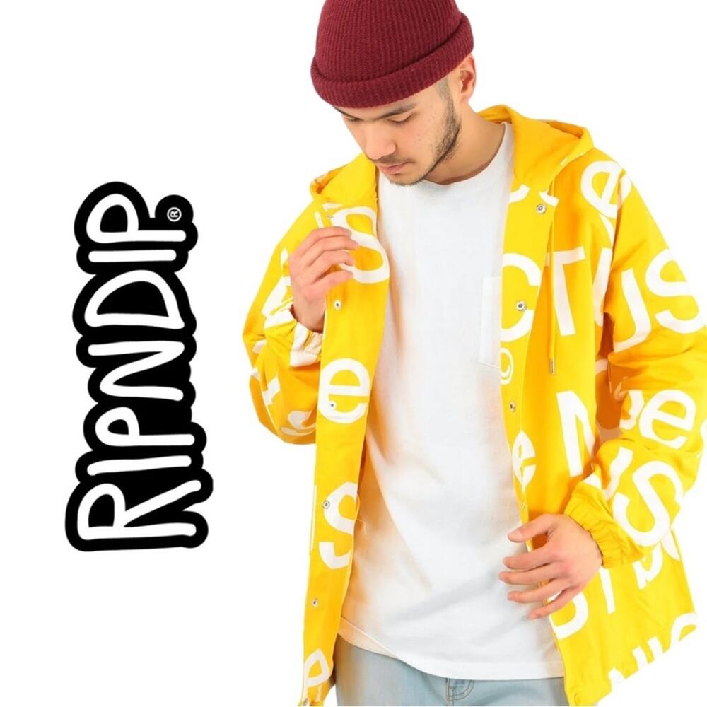 RIPNDIP Streetwear Skateboarding  UNISEX Repeat “BE NICE” Cotton Twill Jacket L
